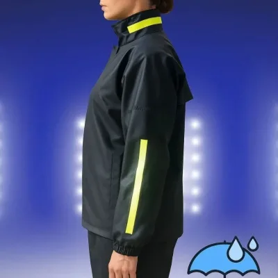 Women's Black Waterproof PVC Reflective Motorcycle Rain Suit 5
