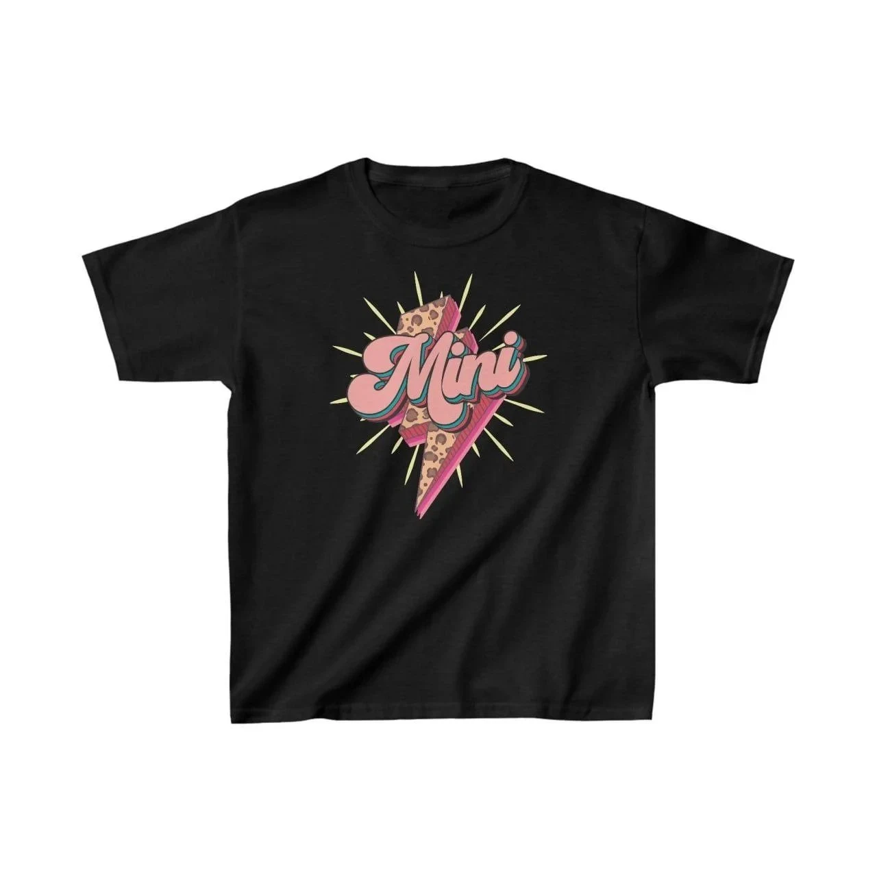 Детски црн oversize печатен велосипед јака маица