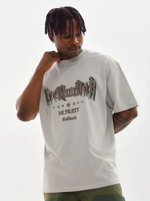 Машки сив oversize велосипед јака печат маица