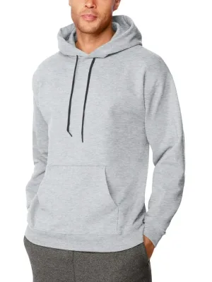Pánské šedé oversized 3-nitné bavlněné mikiny s kapucí a kapsami