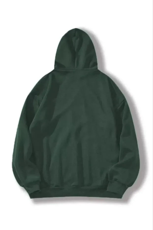Jinê Haki 3 Têl Pembû Hoodî Berîkên Kangurû Sweatshirt 2