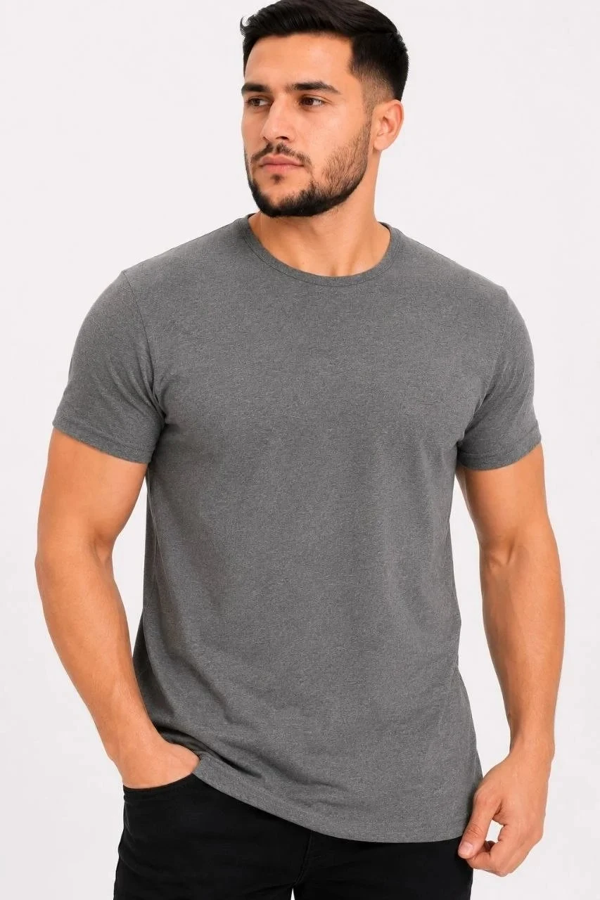 Машки антрацит slim fit велосипед јака краток ракав маица