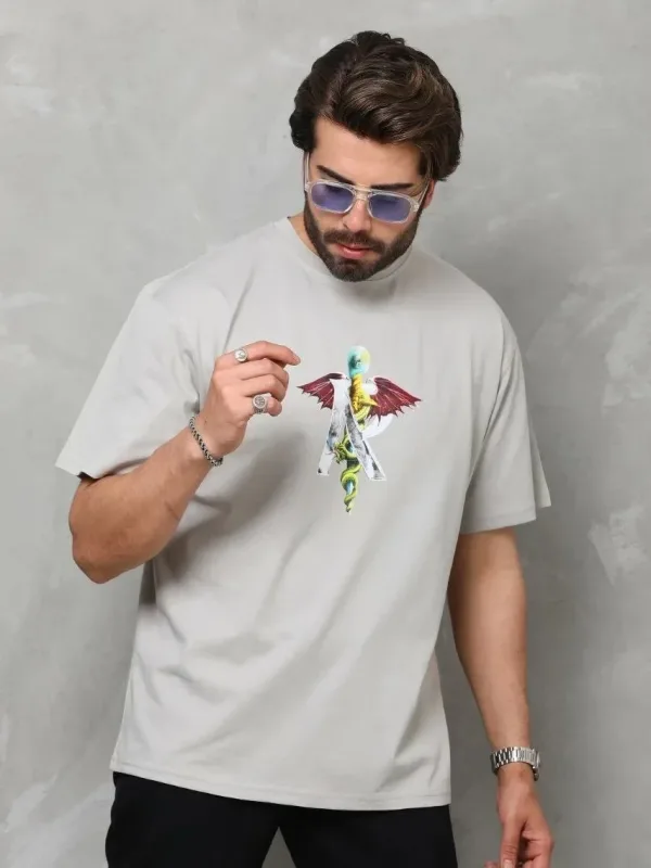 Férfi Szürke Regular Fit Kerékpár Nyomott Póló 3
