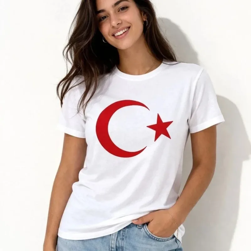 Tîşorta Jinan, Spî, Stûyê Bisîkletê, Çapkirî, Ala Heyv û Stêrk