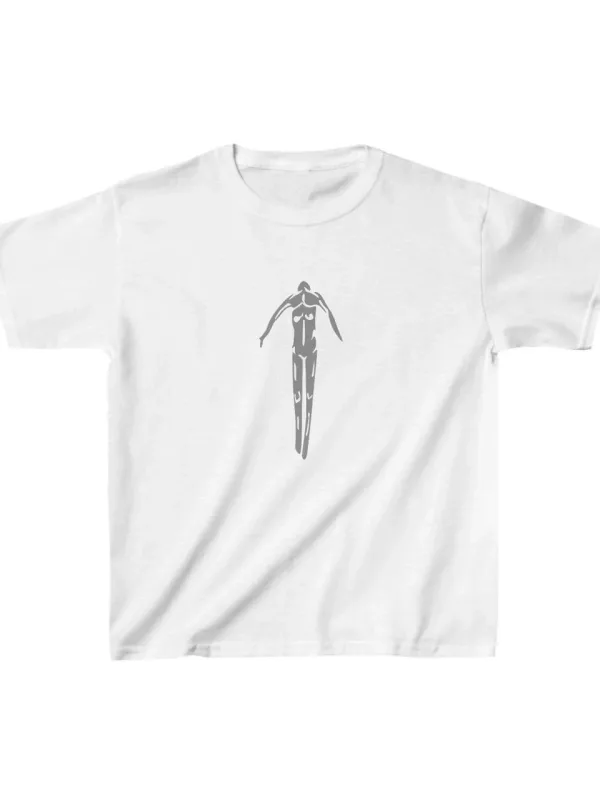 Uşaq Ağ Oversize Çap T-Shirt 1