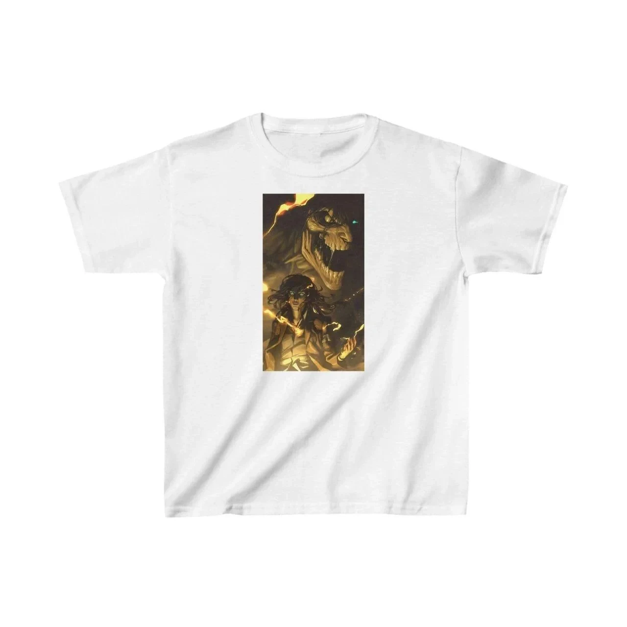 Gyermek Fehér Nyomott Oversize Kerékpár Nyakú Kényelmes T-Shirt