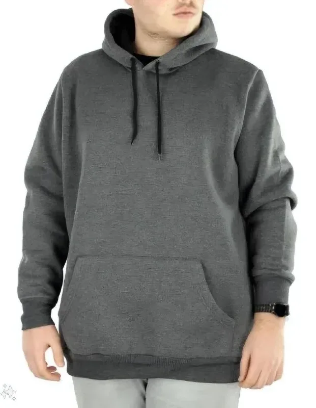 Muški dimljeni oversize 3-nitni pamučni kapuljač s džepovima, sweatshirt 1