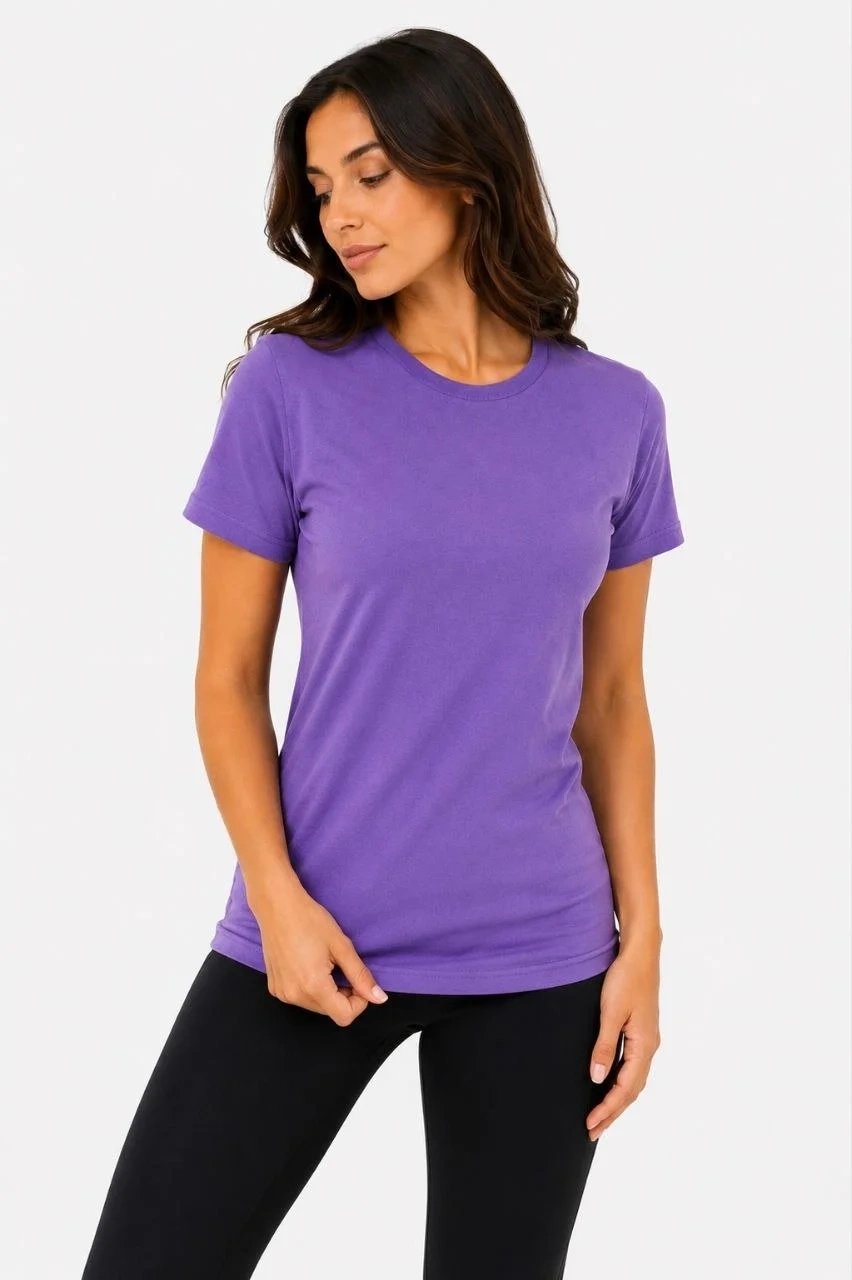 Jin Mor Slim Stûyê Bisîkletê T-Shirta Klasîk 2