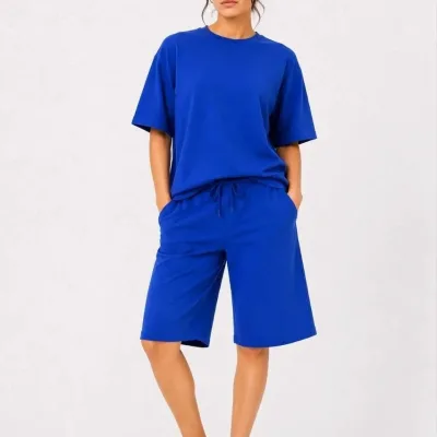 Koma 2 Parçeyî Oversize Du Têl Şort 6