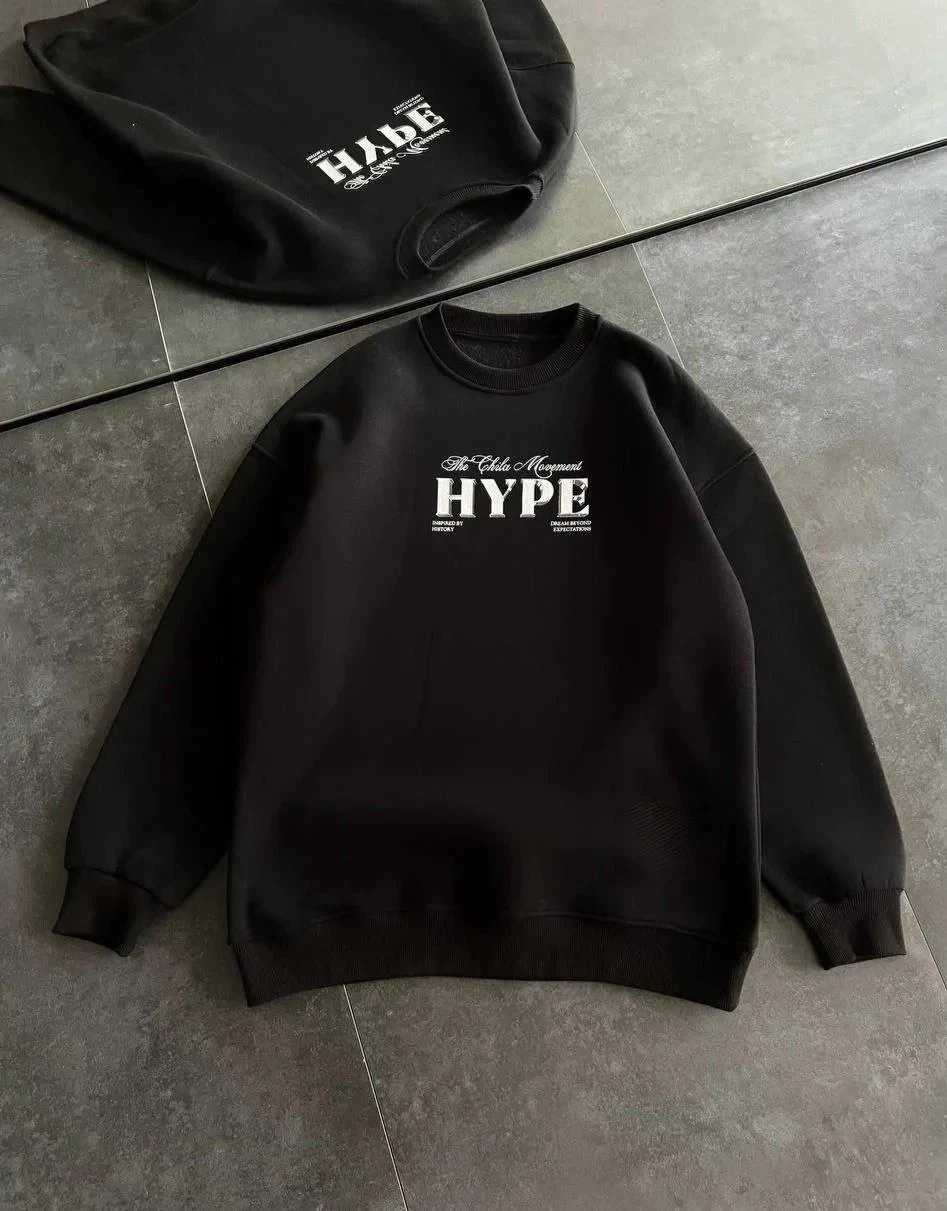 Jin Reş Oversize 3 Têl Pembû Stû Bisiklet Çapkirî Sweatshirt
