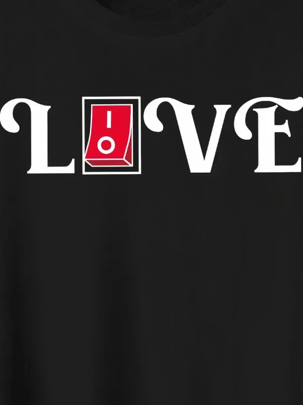 Kişi Qara Oversize Love Çaplı Velosiped Yaxalı Köynək 2