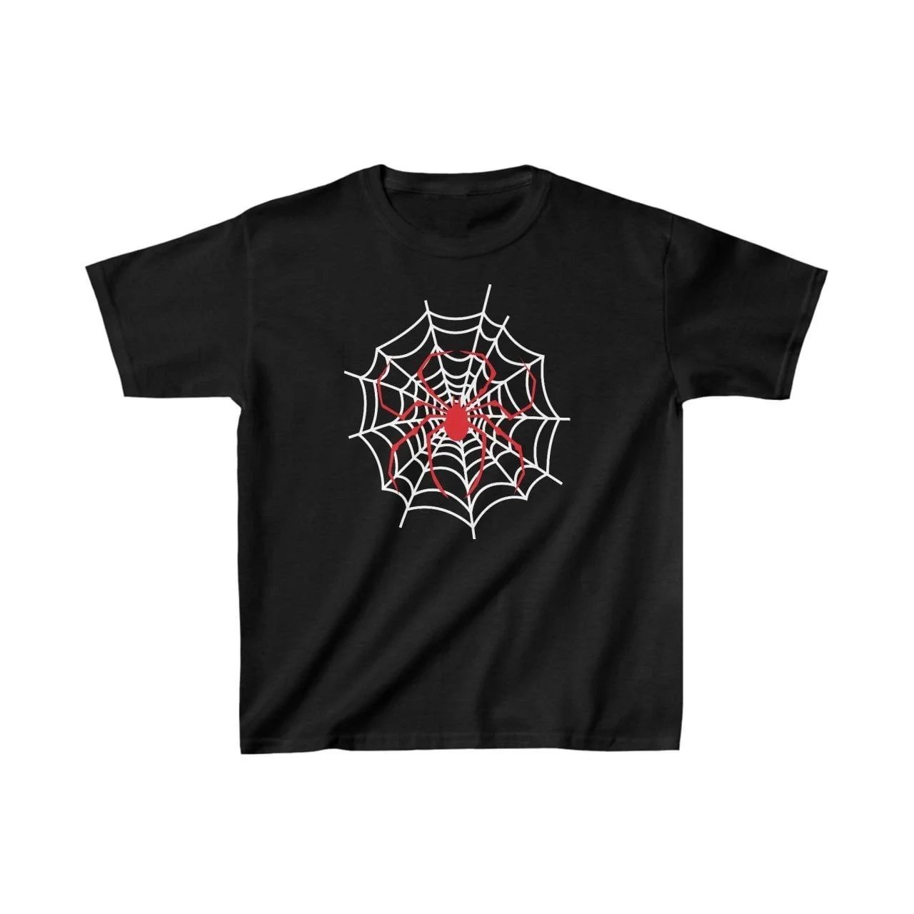 Детски црн печатен oversize кружен јака маица 1