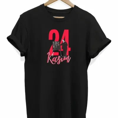 Men's Black Oversize Teachers' Day Printed T-Shirt 1