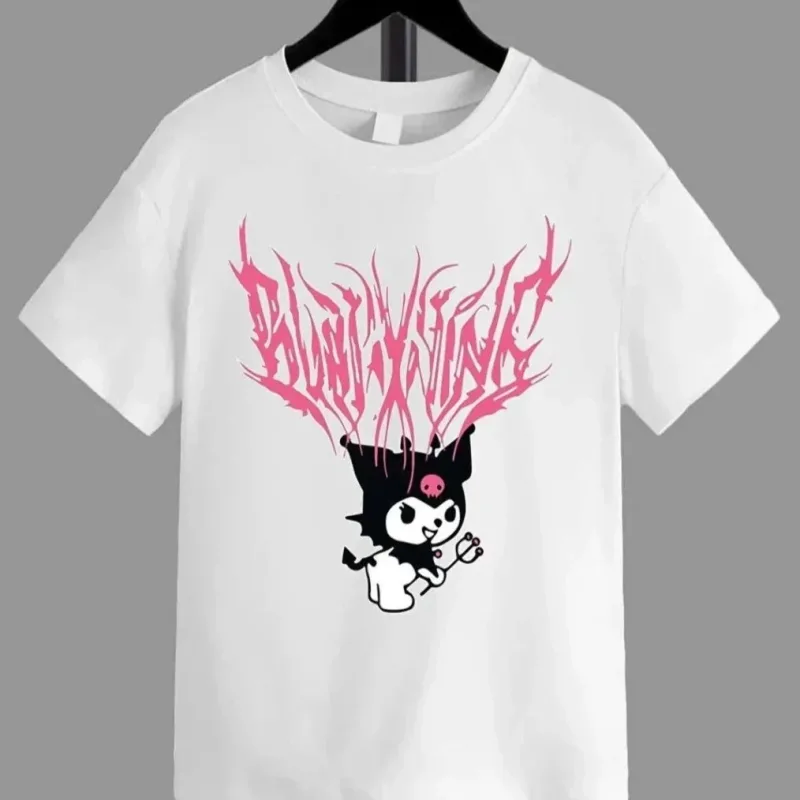 Qız Uşaq Ağ Velosiped Yaxalı Naxışlı T-shirt