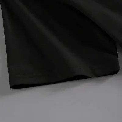 Женски црн oversize велосипед јака печатење маица 2