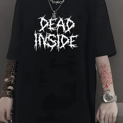 Femeia Tricou Negru Oversize cu Guler Bicicletă, Mânecă Scurtă 1