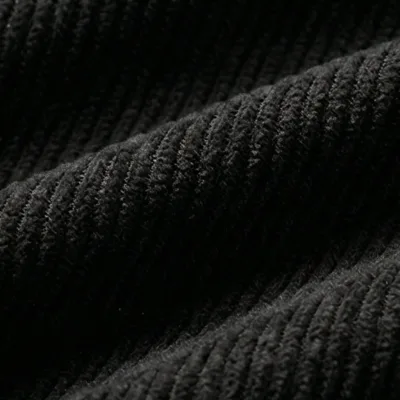 შავი Oversize ნეკნიანი 100% ბამბა Premium T-მაისური 5