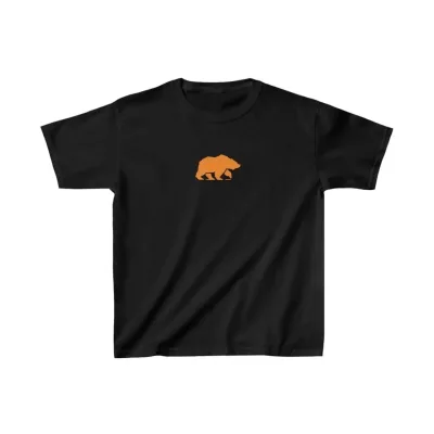 Bluzë për fëmijë e zezë Oversize me printim, jakë biçiklete 1