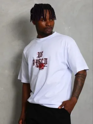 Muški Bijeli Regular Bicikli Vrat Štampana Majica