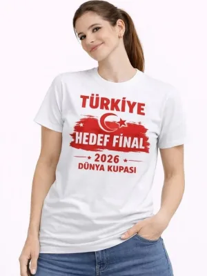 Qadın Ağ Türkiyə Çap Ay Ulduz 2026 Dünya Kuboku Azarkeş Köynək