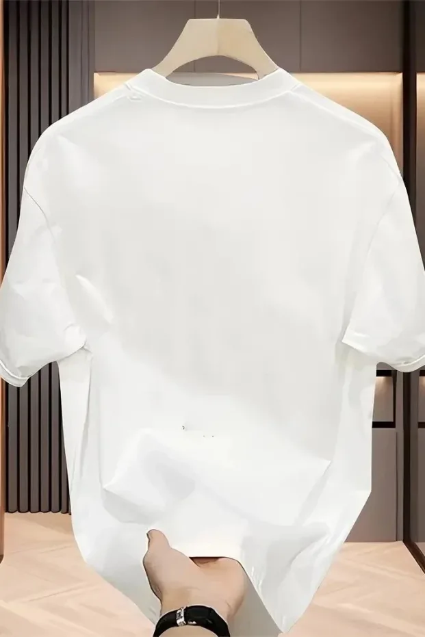 Γυναικείο Λευκό Oversize Ποδήλατο Λαιμό Τυπωμένο T-shirt 2