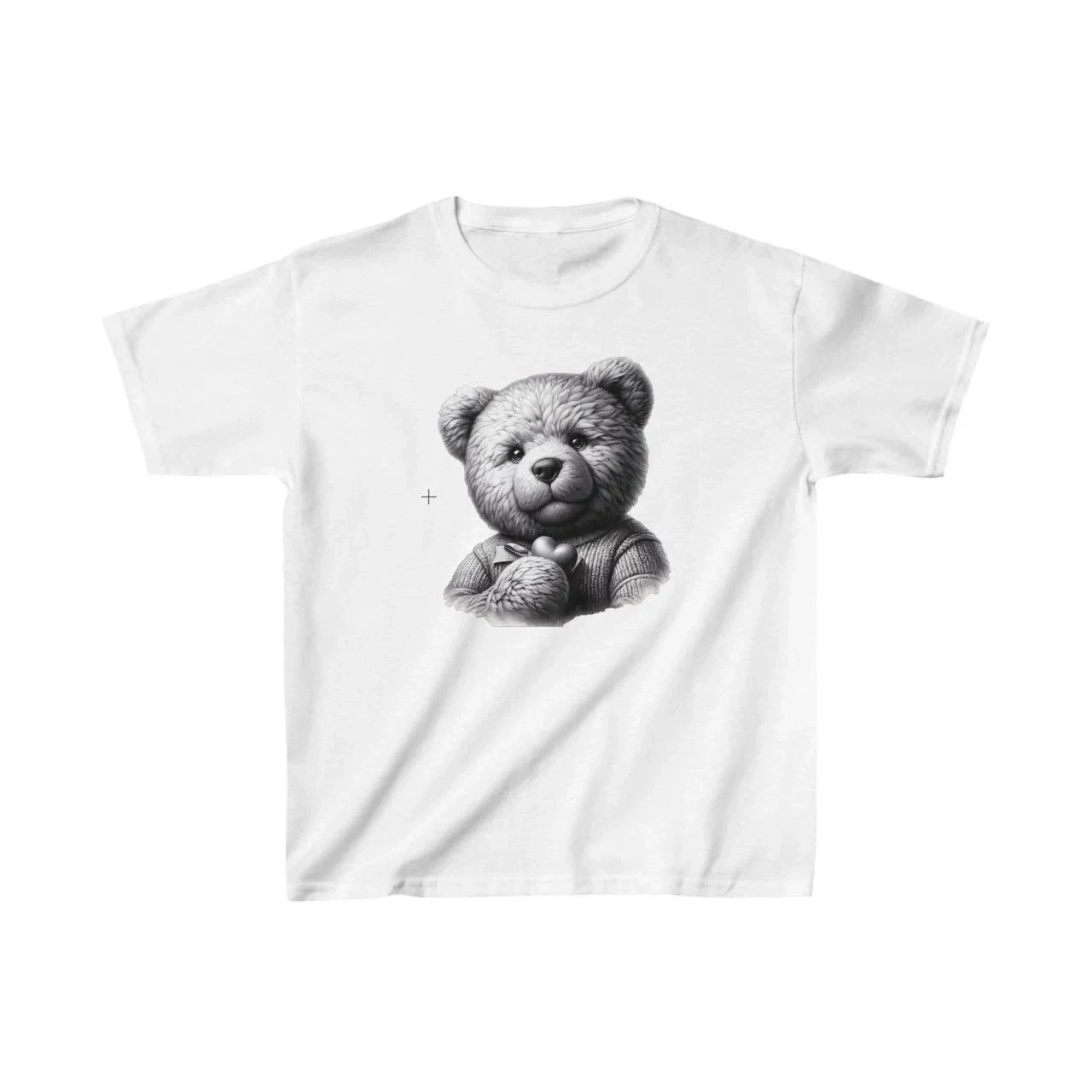 Детски бел печатен oversize памучен маица