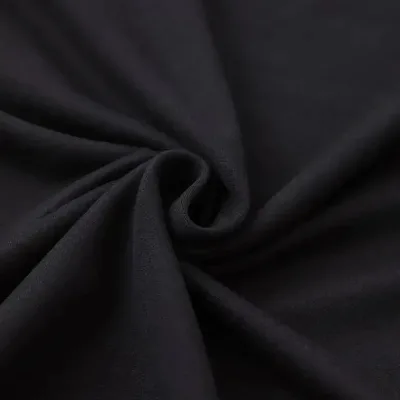 تيشيرت نسائي أسود أوفر سايز بياقة دراجة مطبوع 2