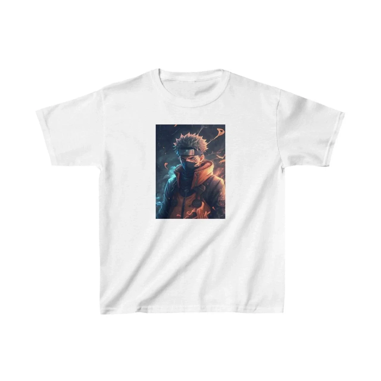 Uşaq Ağ Çaplı Dairəvi Yaxalı Pambıqlı T-Shirt