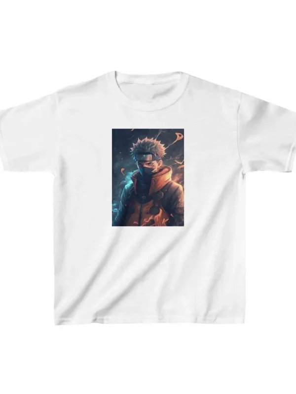 Uşaq Ağ Çaplı Dairəvi Yaxalı Pambıqlı T-Shirt 1