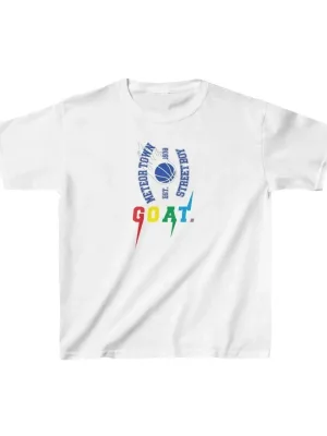 Children's White Printed Crew Neck Comfortable T-Shirt