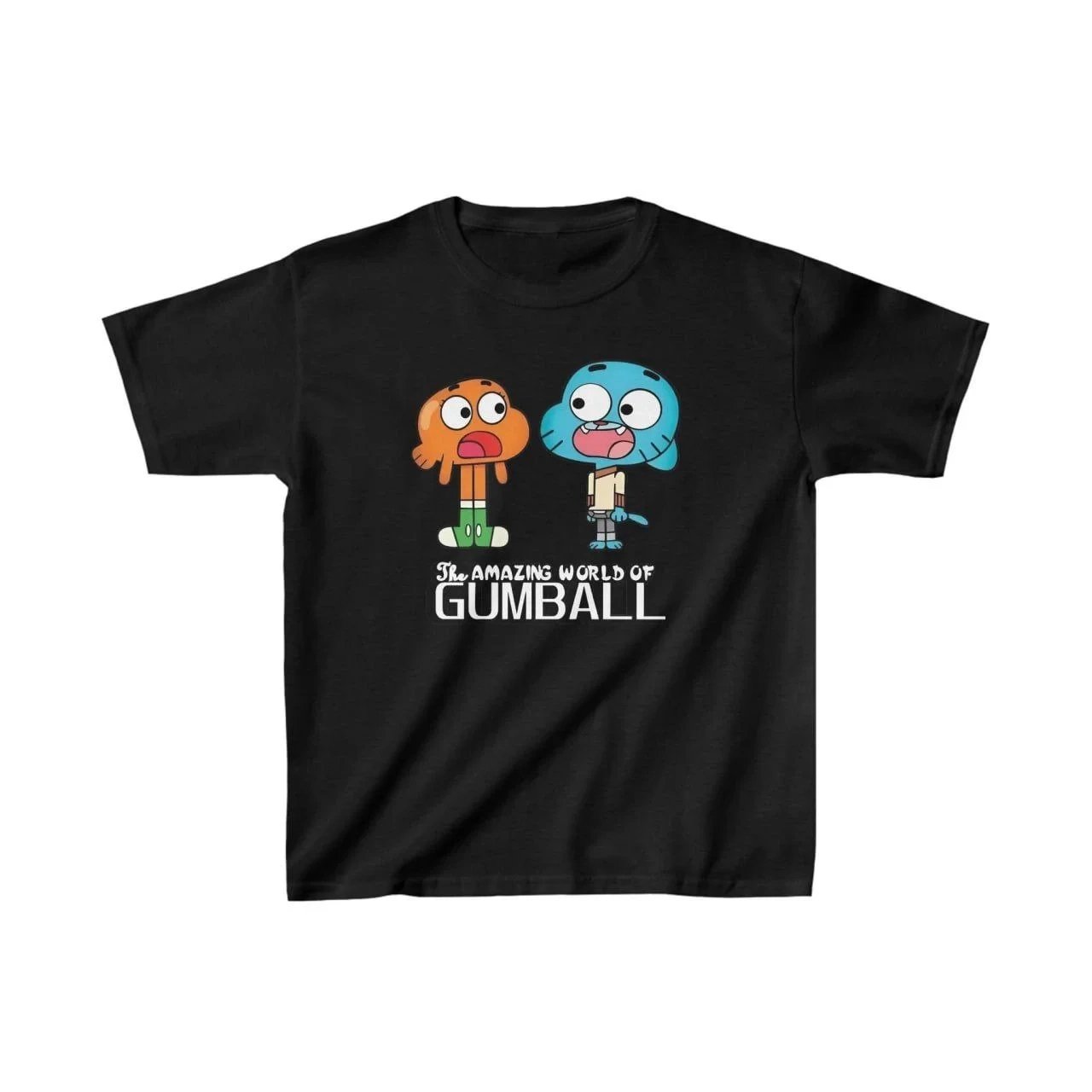 Çocuk Siyah Oversize Baskılı Bisiklet Yaka T-Shirt