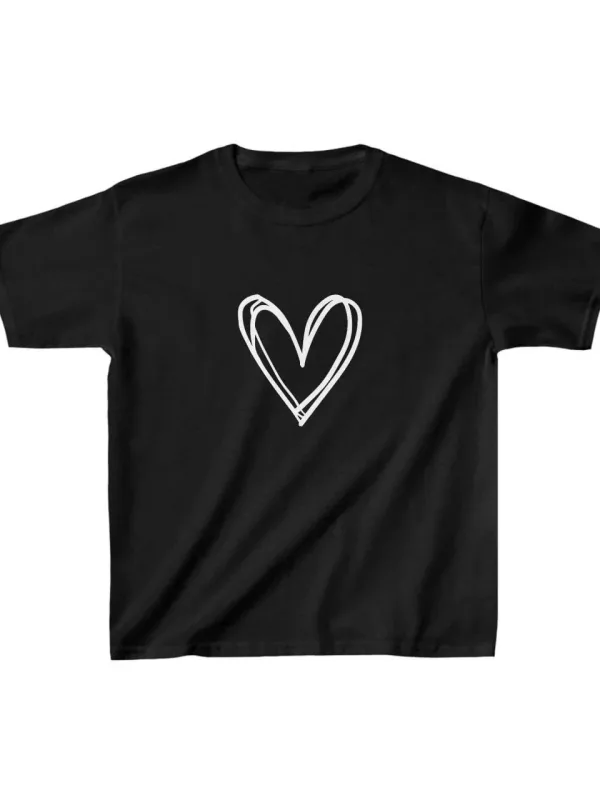 Παιδικό Μαύρο Printed Oversize Στρογγυλό Λαιμό T-shirt 1