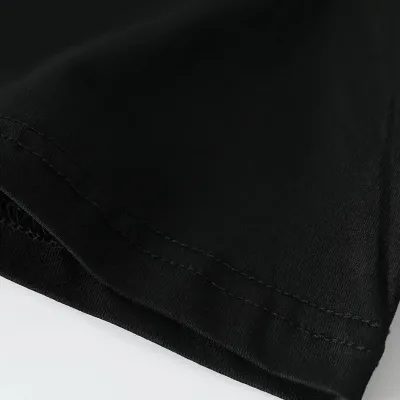 Машки црн oversize бицикли јака принт летна маица 3