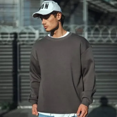 Murš Antrasit Bisiklet Jaka Uč Ipliko Pambuko Basic Svetshirt 3