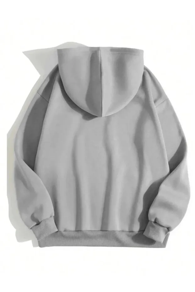 Mêr Gewr 3 Têl Pembo Kapûşonî Kangurû Cêbî Sweatshirt 1