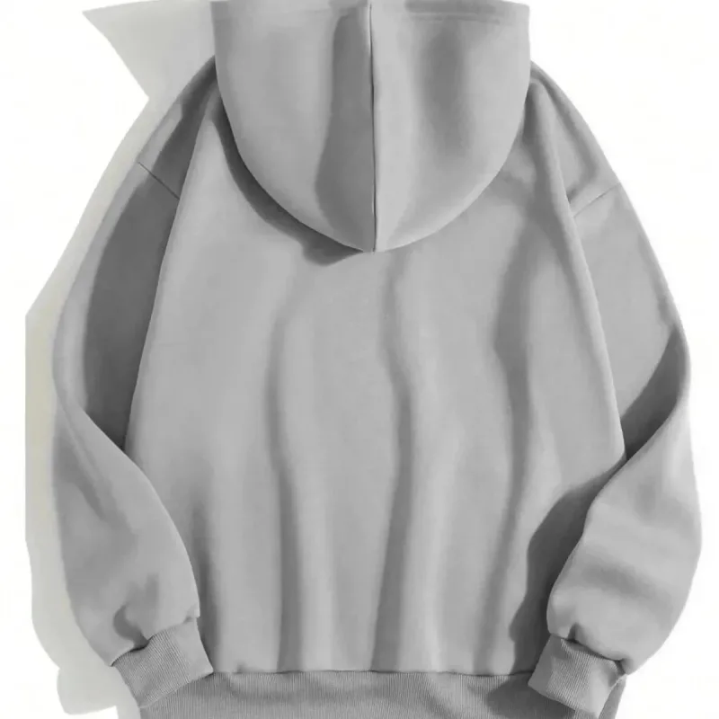 Mêr Gewr 3 Têl Pembo Kapûşonî Kangurû Cêbî Sweatshirt
