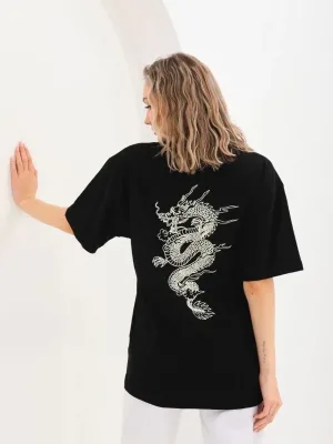 Žuvli Kalo Biciklet Jaka Zmaj Baskijano Oversize Tišort