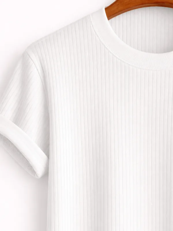 მამაკაცის Basic ბამბა Oversize ველოსიპედის საყელო T-მაისური 4