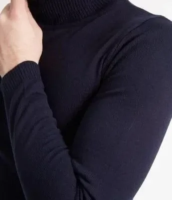 كنزة رجالي بحري بياقة صياد كاملة عادية 1