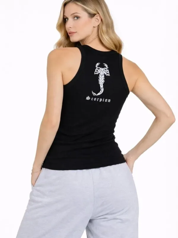 Női fekete slim fit bordázott hátnyomott sport atléta 5