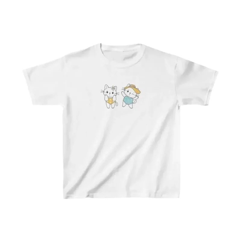Детски бел печатен oversize T-shirt