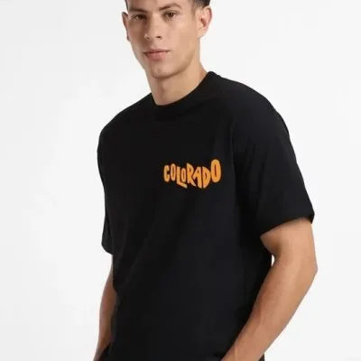 Kişi Qara Oversize Çap Qısaqol Köynək 5