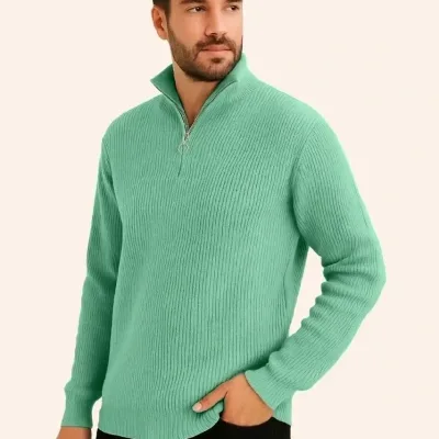 Men's 3-Piece Set Thick Cotton Ribbed Knit Sweater 3