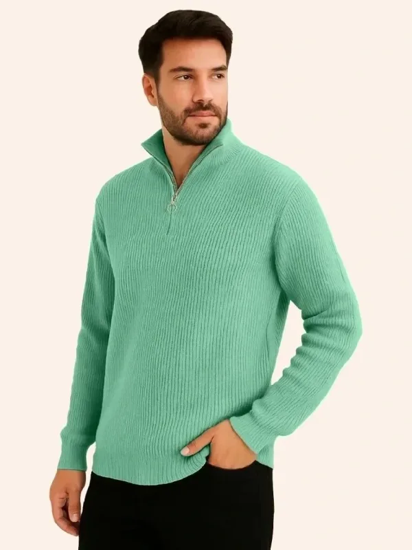 Men's 3-Piece Set Thick Cotton Ribbed Knit Sweater 3