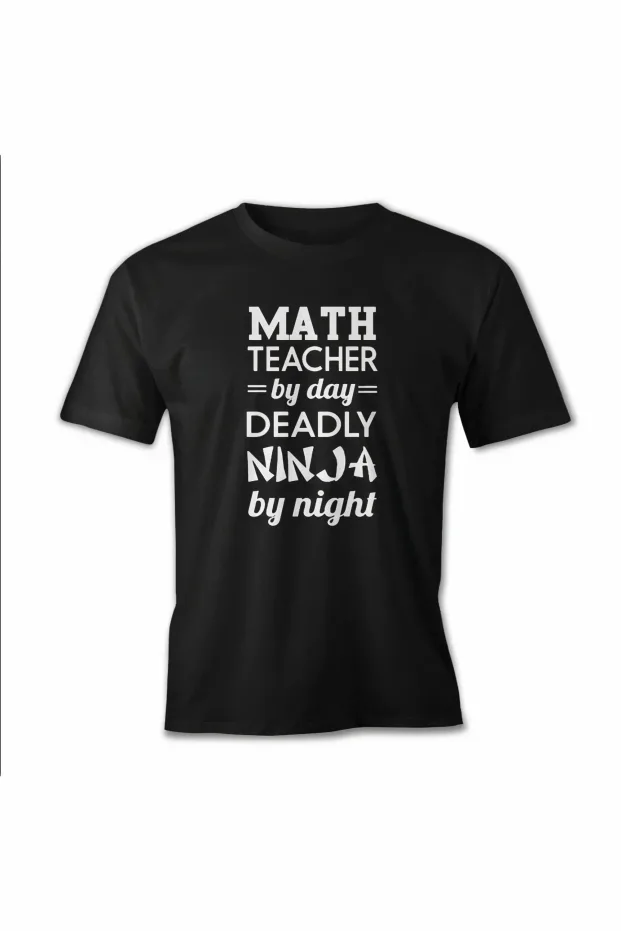 Men's Black Oversize Crew Neck Teachers' Day Printed T-Shirt 1