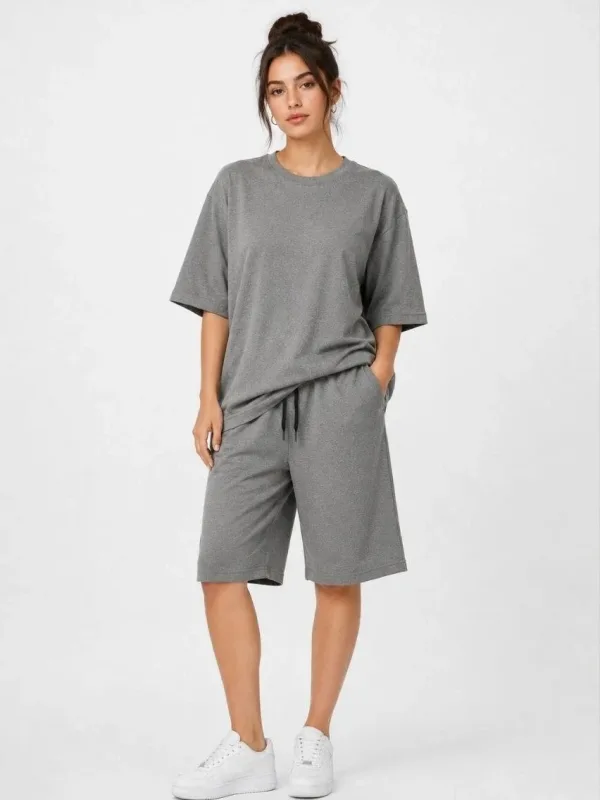 Koma 2 Parçeyî Oversize Du Têl Şort 5