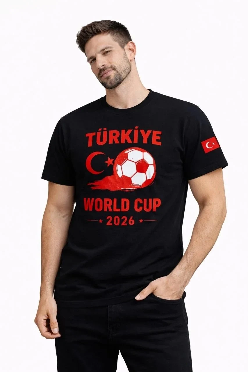 Ανδρικό Μαύρο World Cup 2026 Τυπωμένο Ποδοσφαιρικό
