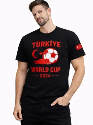Ανδρικό Μαύρο World Cup 2026 Τυπωμένο Ποδοσφαιρικό