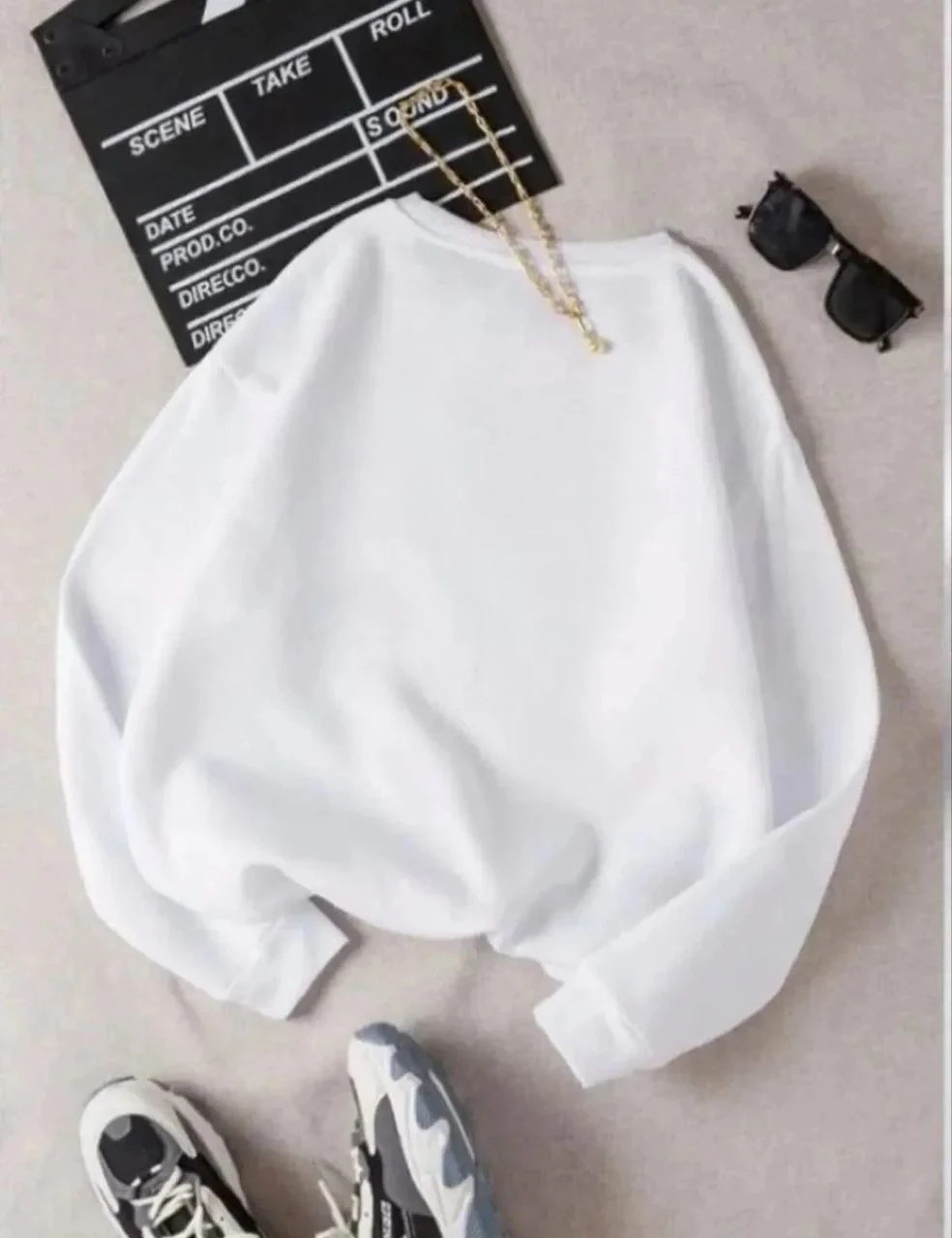 Ĵuvli Parne 3 Thread Pamukli Bicicletă Yaka Sweatshirt