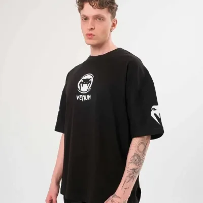 Bărbat Negru Guler Bicicletă Imprimat Mânecă Scurtă Tricou 2